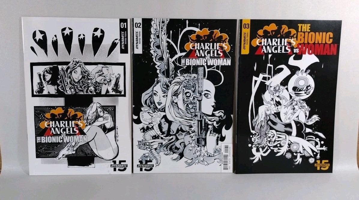 Charlie's Angels Vs Bionic Woman (2019) Dynamite Comic 1:10 Variant Set #1 2 3 