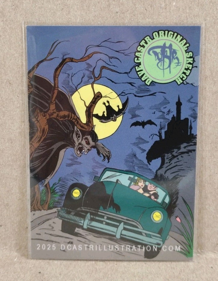 Dave Castr Crusin (2025) OAC Sketch Card W Original Marvel Silver Surfer Art 