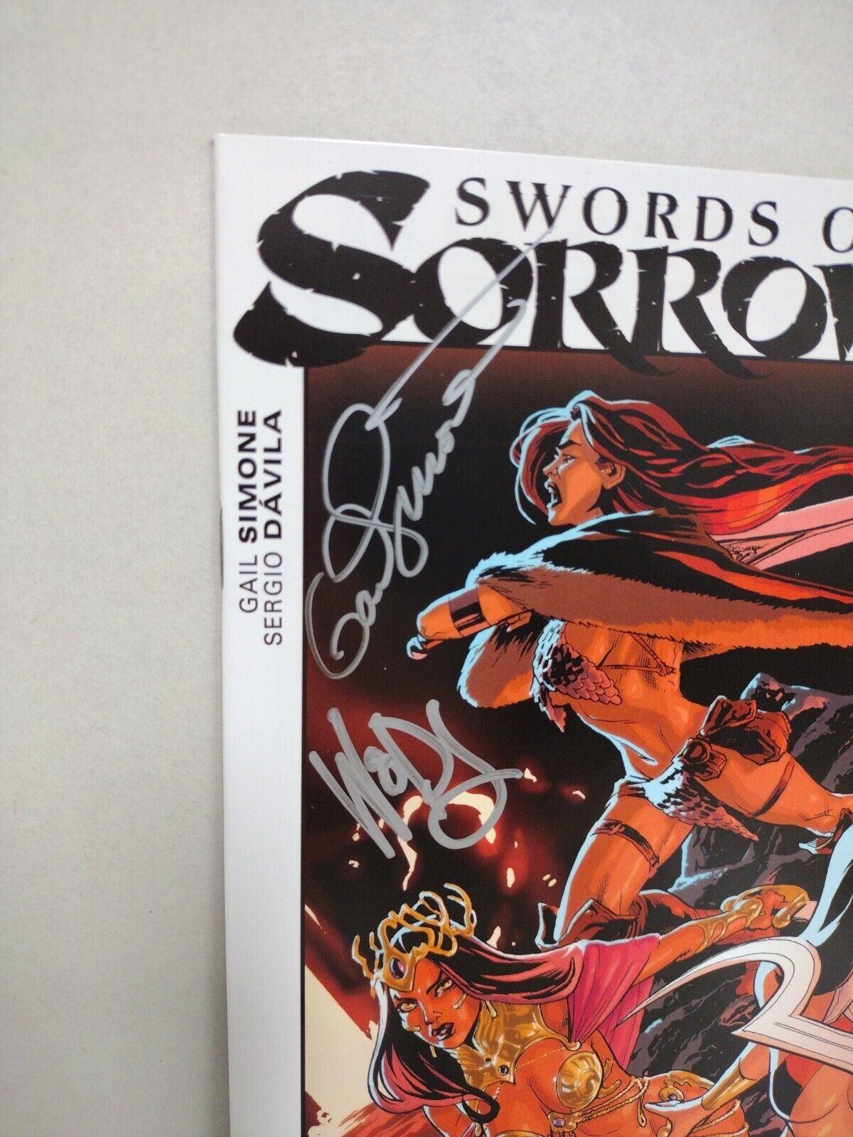 Swords Of Sorrow #1 (2015) Dynamite Comic Variant Cover U Signed Simone Woods