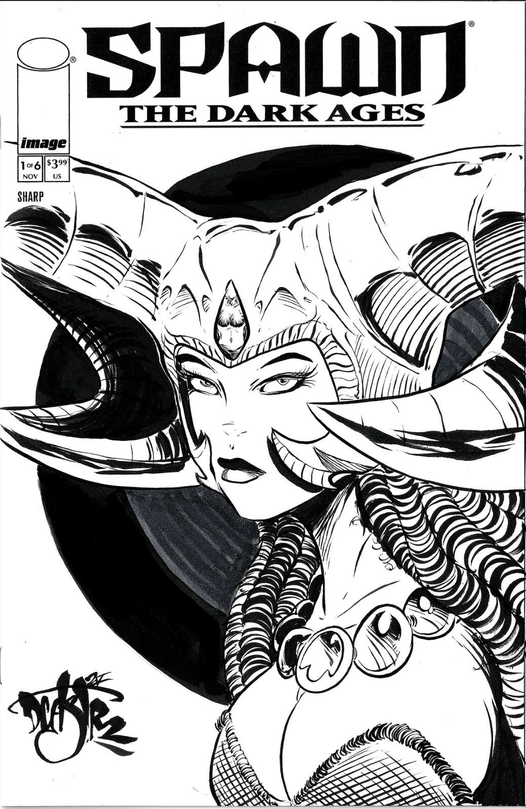 Spawn Dark Ages #1 (2025) Image Sketch Cover Comic W Original DCastr Art