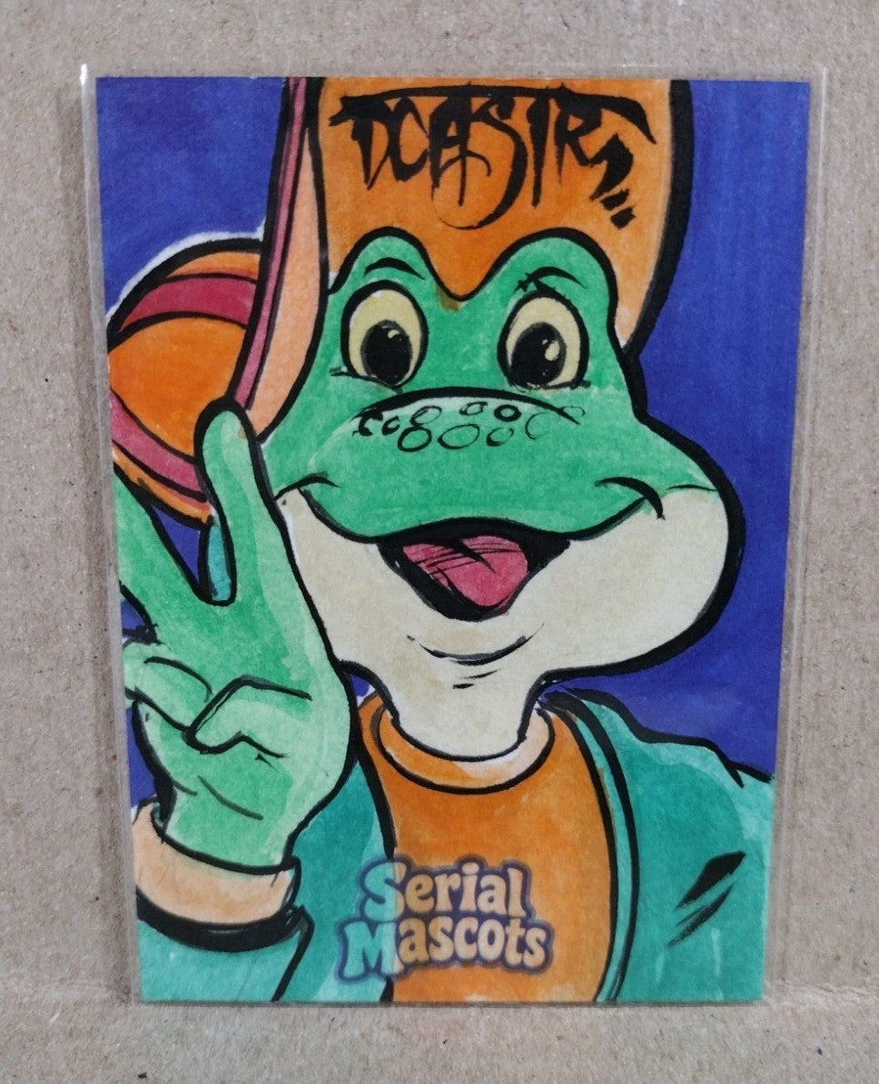 Serial Mascots (2026) ARG Sketch Card W Original Dave Castr Dig 'Em Frog Art