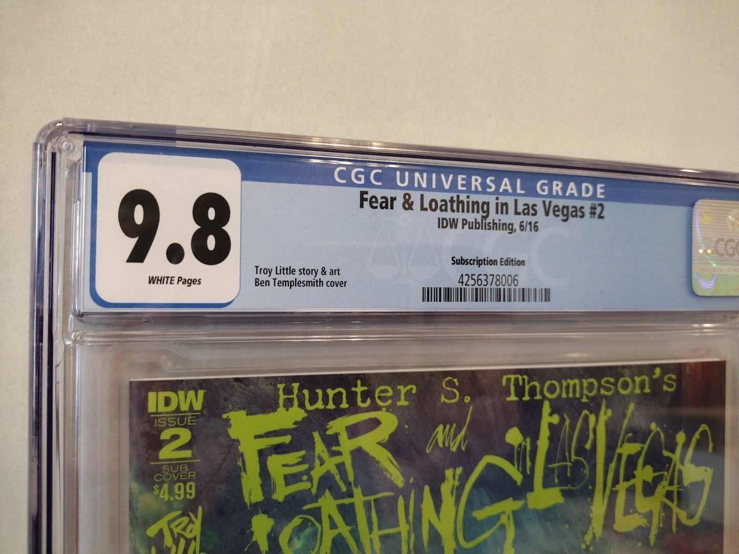 FEAR AND LOATHING IN LAS VEGAS 2 (2016 IDW Ben Templesmith Variant Comic CGC 9.8