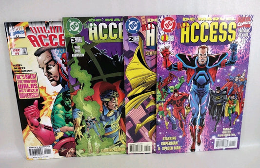 DC Marvel All Access (1996) Comic Miniseries #1 2 3 + Unlimited Access #1 (1997)
