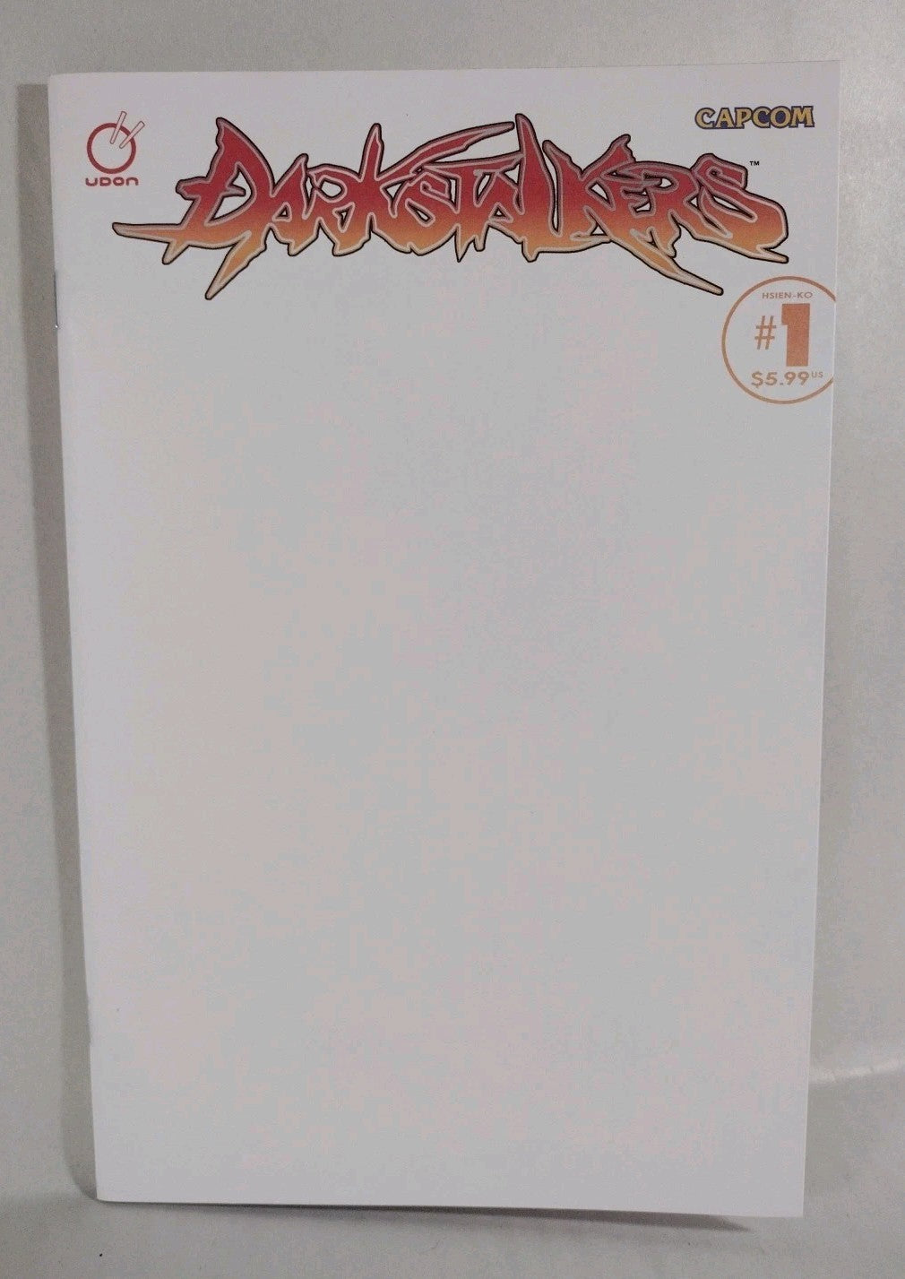DARKSTALKERS HSIEN KO 1 (2023) Udon Capcom Blank Sketch Variant Cover Comic New