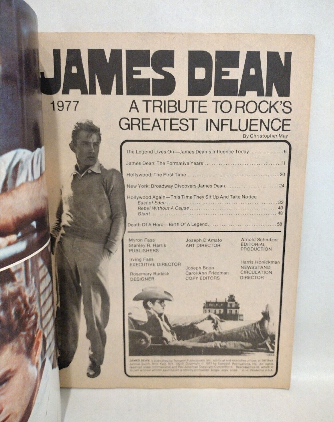 James Dean Magazine (1977) Tempest Publishing Tribute To Rocks Greatest...