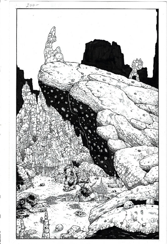 Original Joe Vigil Sinbuck 1 Page 1 Original Ink Only On Blue Line Printed Board