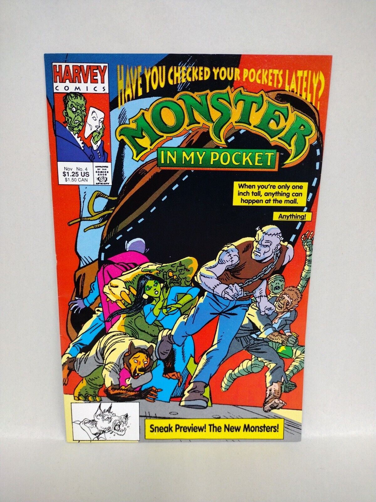 Monster In My Pocket (1991) Harvey Comic Lot #1 2 4 VF NM