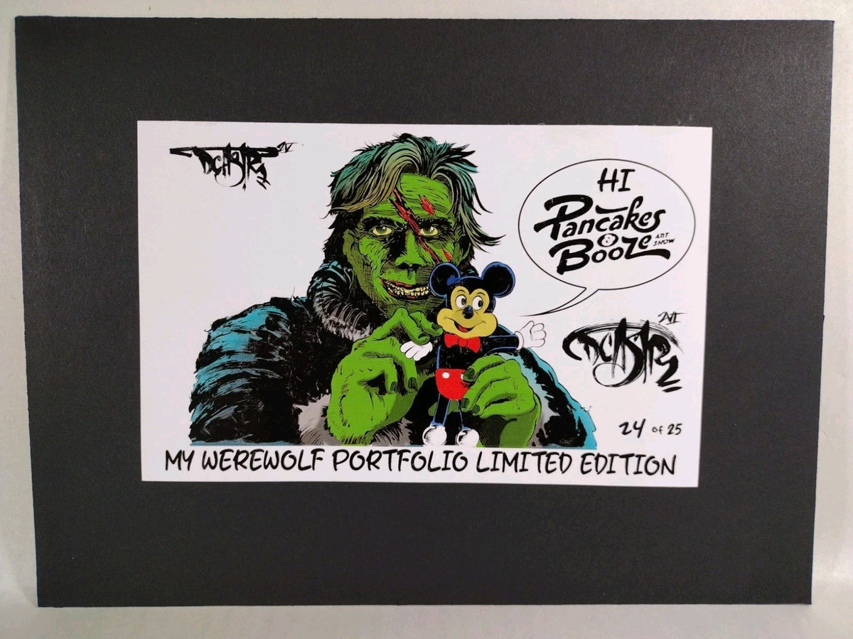 My Werewolf Portfolio Dave Castr Signed #d Art Print Set American Retro Graphics