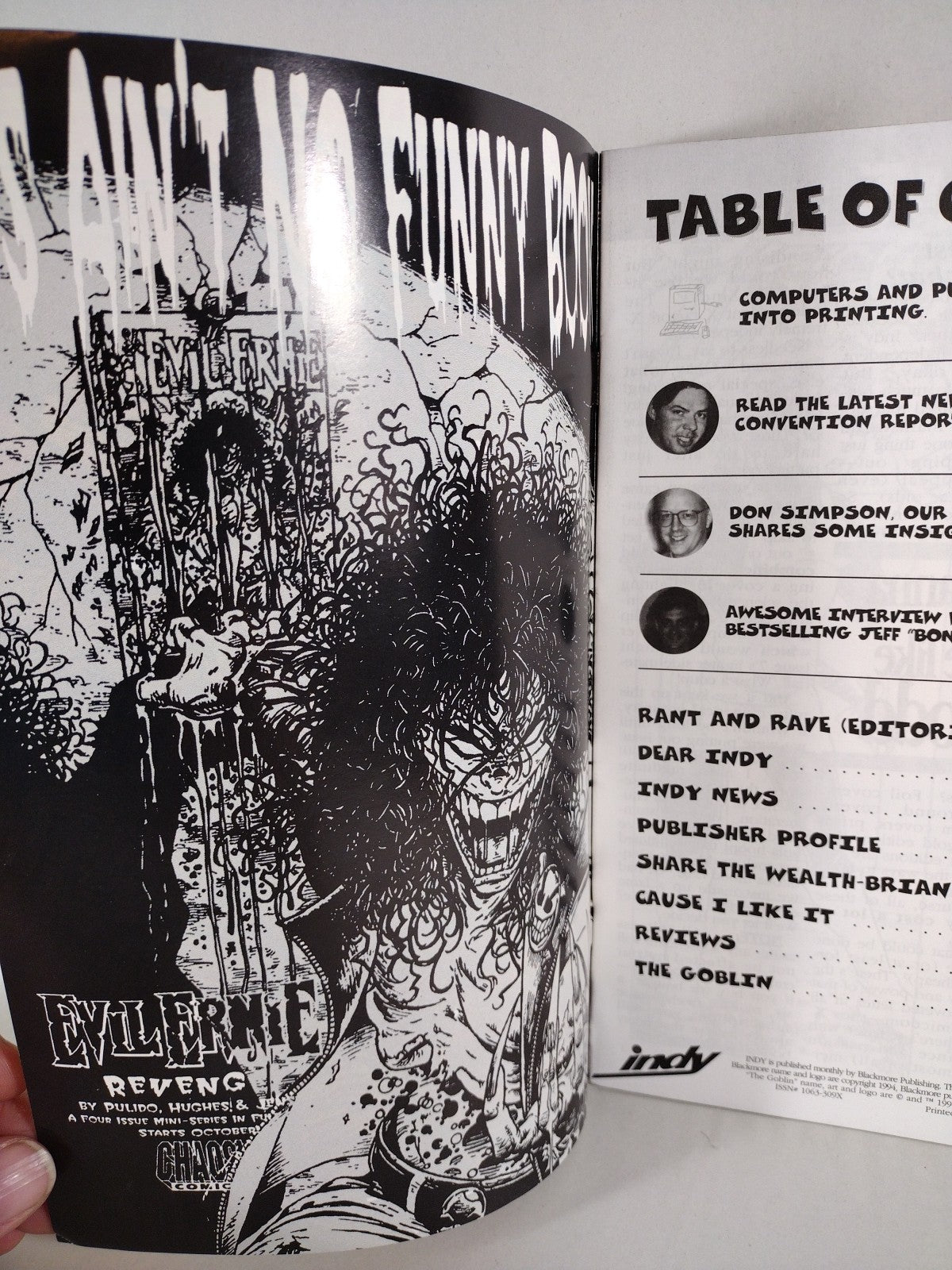 Indy (1994) Blackmore Independent Comic Magazine Lot #7 8 Tim Vigil Don Simpson