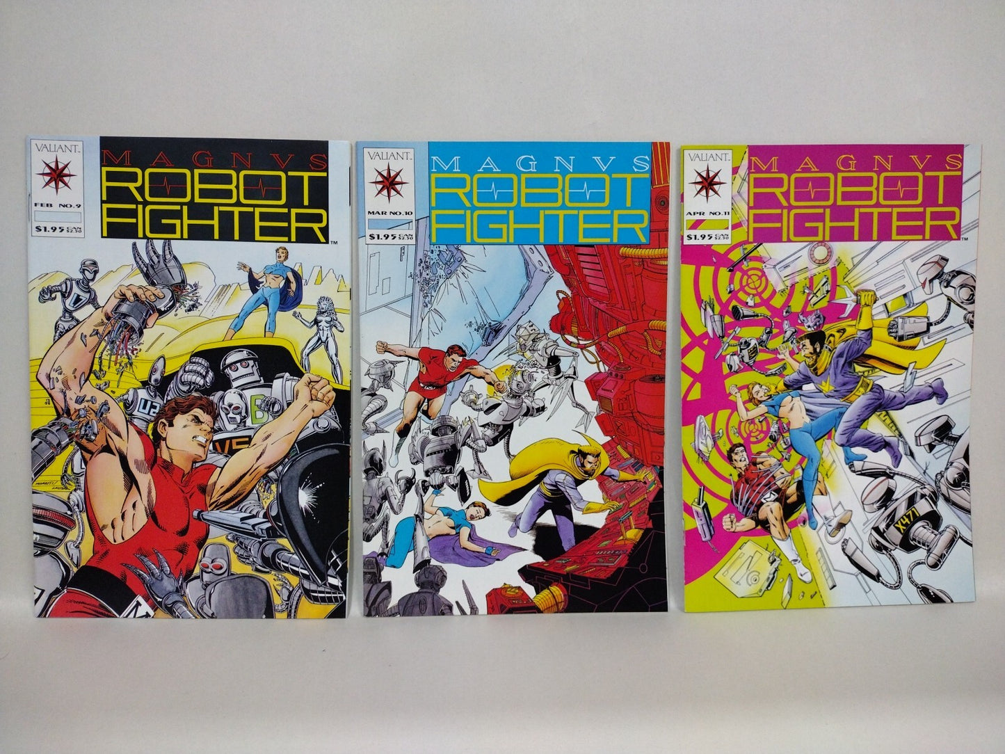 Magnus Robot Fighter (1991) Valiant Comic Lot Set #1-4 W Cards 9-11 14-25 FN-NM