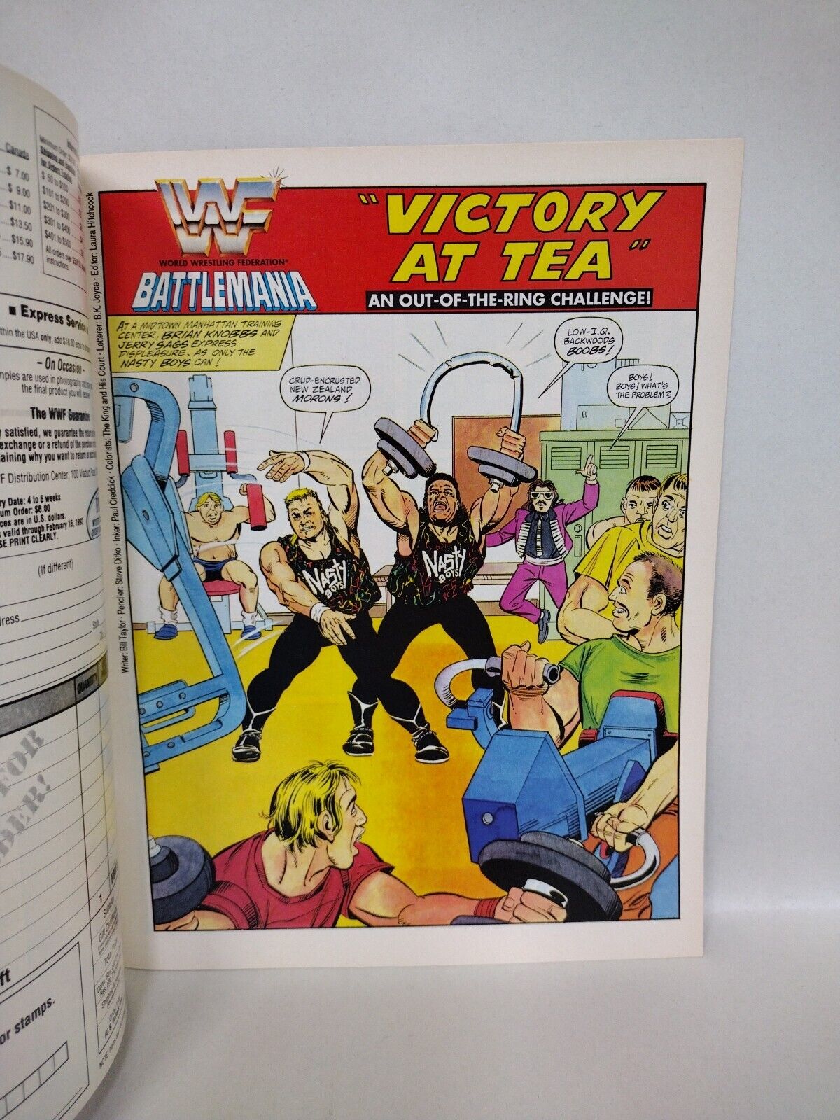 WWF Battle Mania (1991) Valiant Comic Magazine Lot Set #1 &2 W Poster Inserts