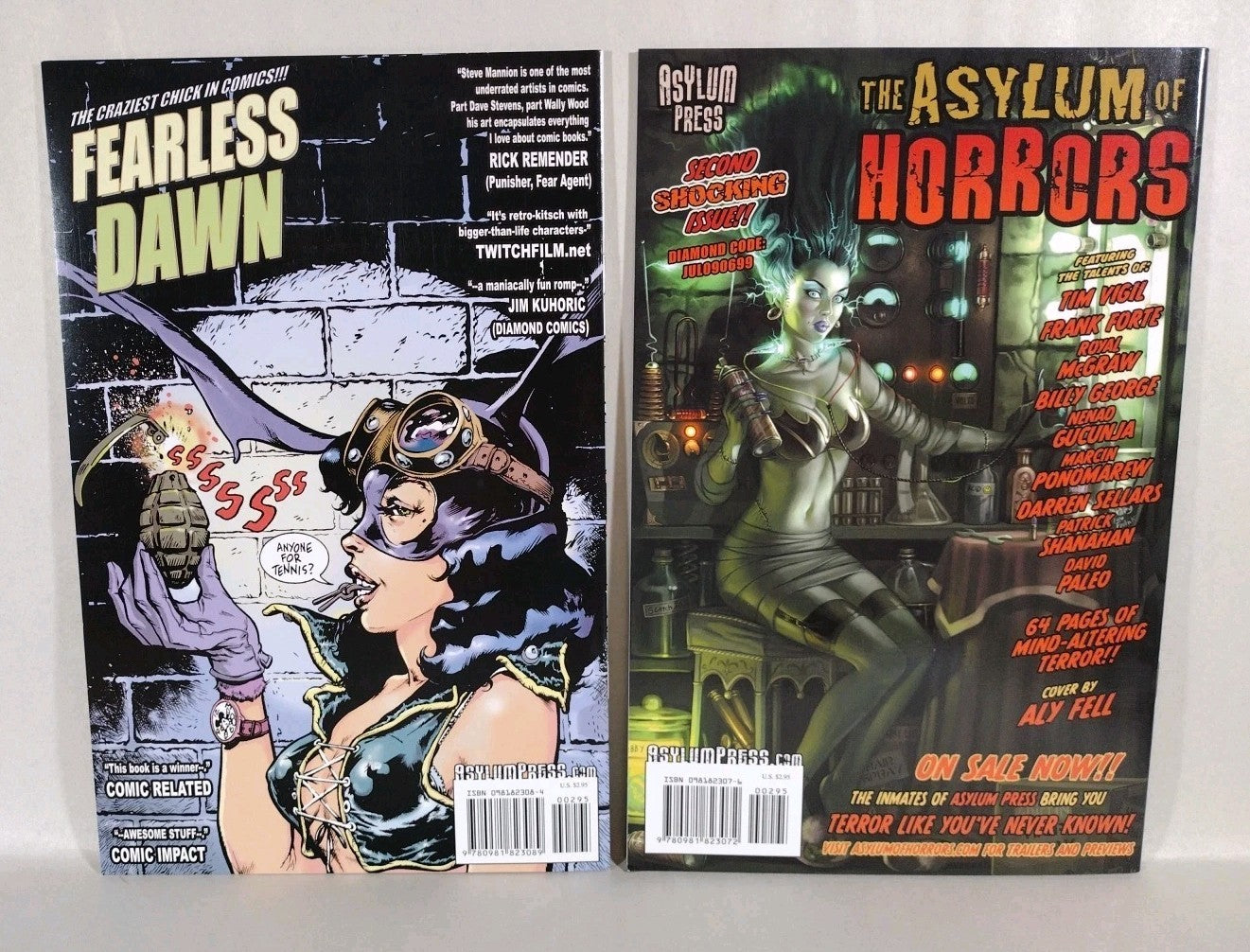 Fearless Dawn (2009) Complete Asylum Press Comic Series 1-4 +8 One Shots Mannion