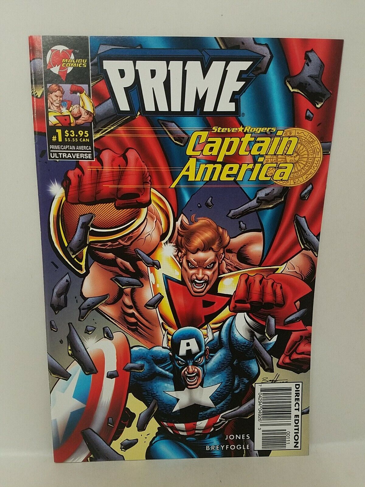 PRIME CAPTAIN AMERICA #1 (1996) Malibu Marvel Comic HTF 