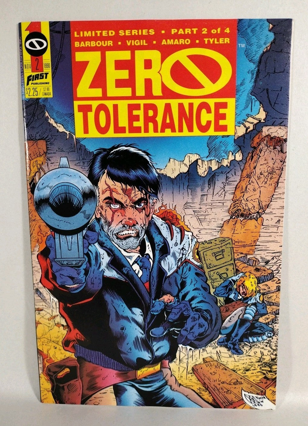 Zero Tolerance 1990 Complete First Comic Series 1 2 3 4 Tim Vigil David Barbour