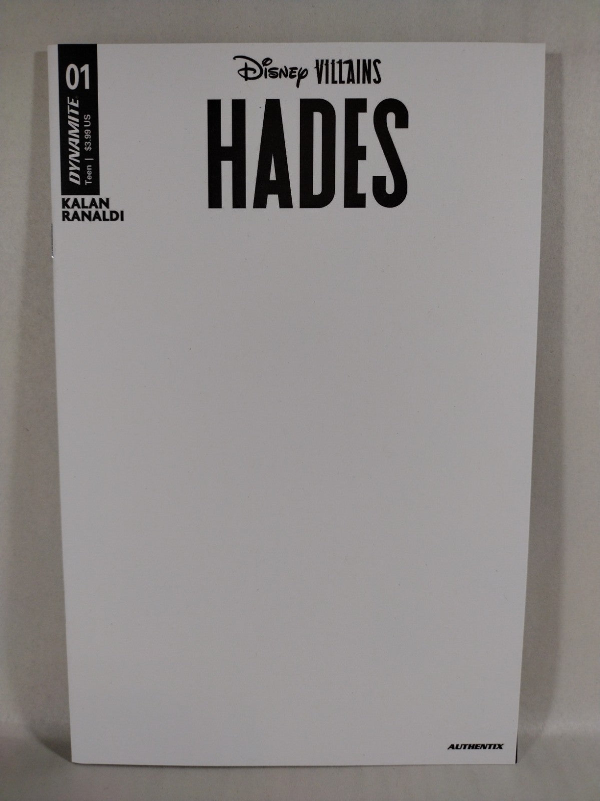 Disney Villains HADES #1 (2023) Dynamite Blank Sketch Variant Cover Comic New NM