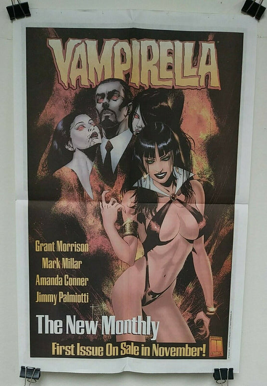 Harris Comics (1997) Newsprint Preview W Jae Lee Vampirella Poster Center HTF