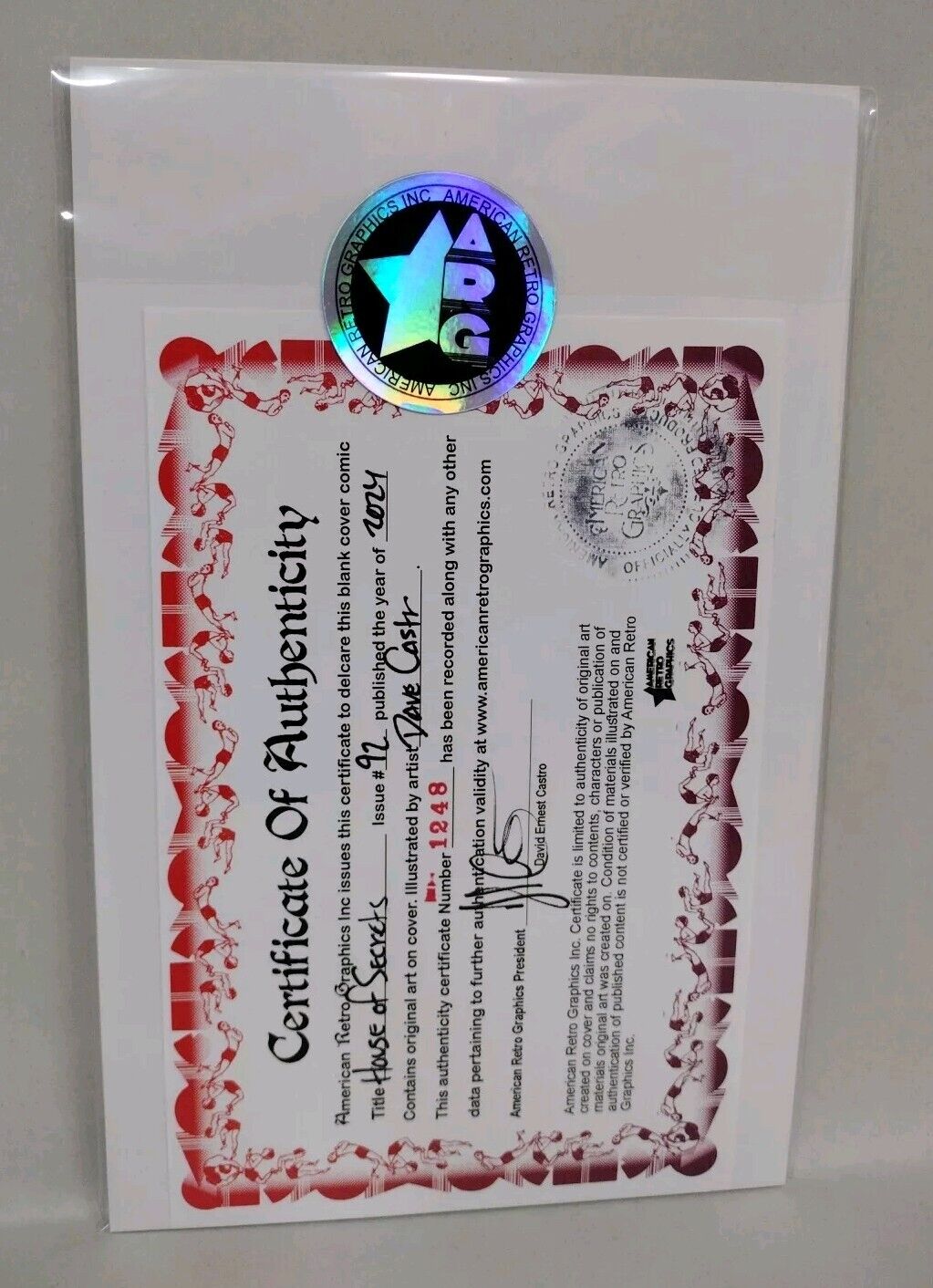 House Of Secrets 92 Facsimile (2024) DC Comic Sketch Cover W Original DCastr Art