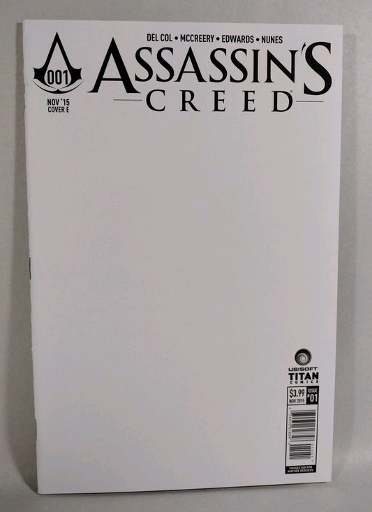 Assassin's Creed #1 (2015) Titan Comic Blank Sketch Variant Cover E NM