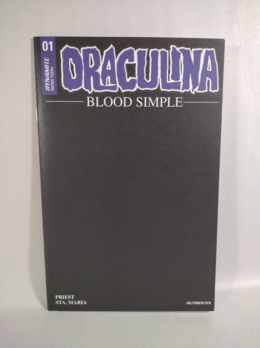 Draculina Blood Simple #1 (2023) Dynamite Black Blank Variant Cover Comic New NM