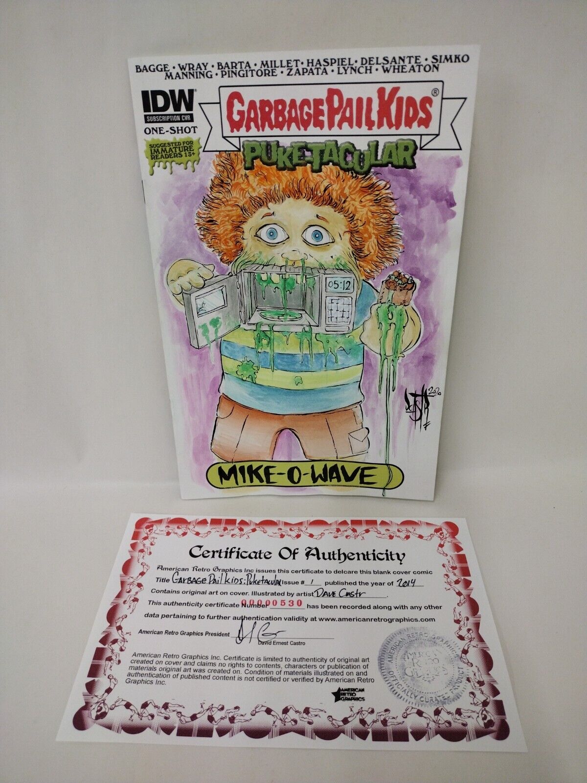 Garbage Pail Kids Puketacular #1 Blank Variant Cover (2014)  Original DCastr Art