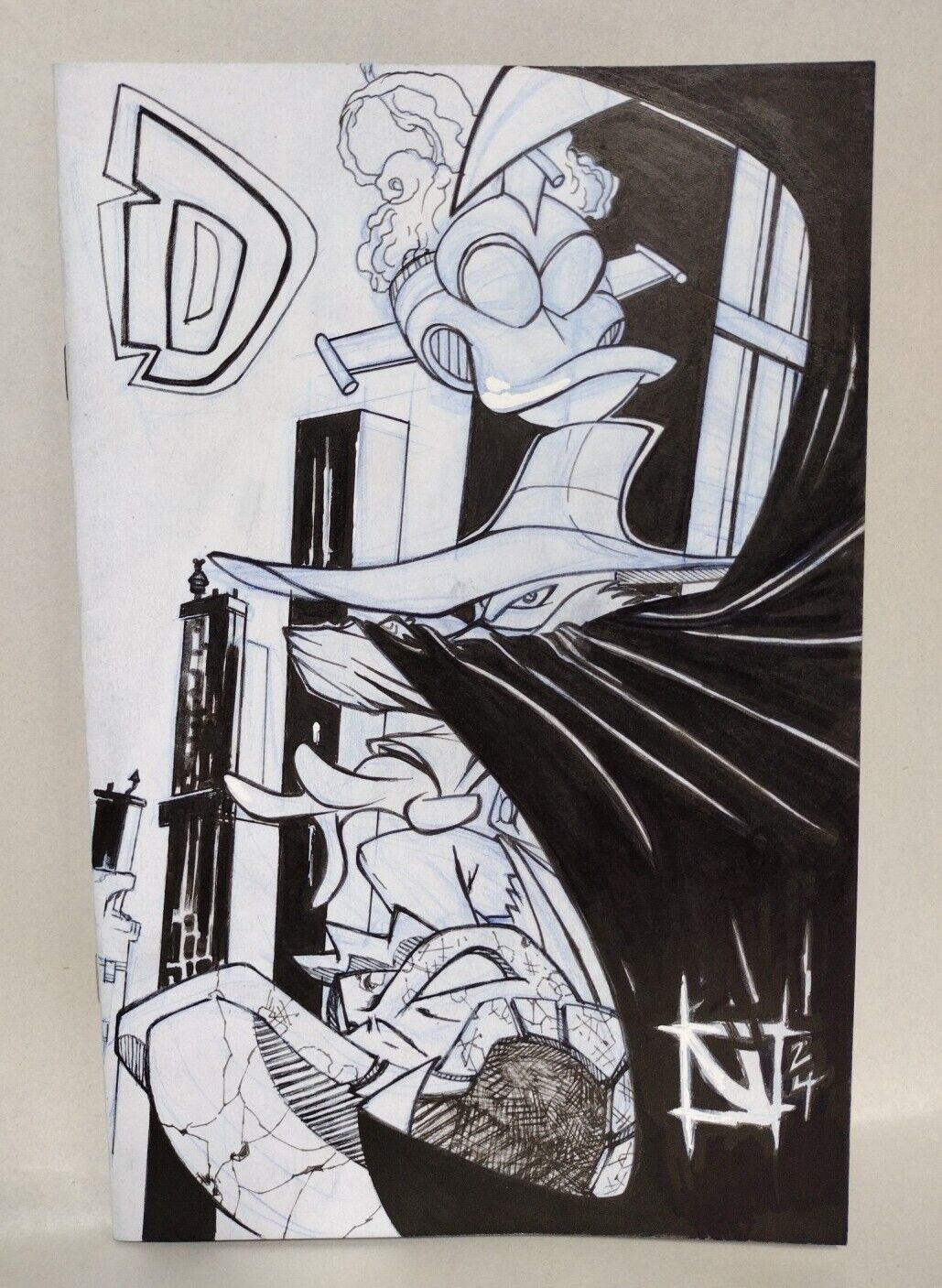 Darkwing Duck #1 (2023) Dynamite Comic Sketch Cover Variant W Original JAG Art