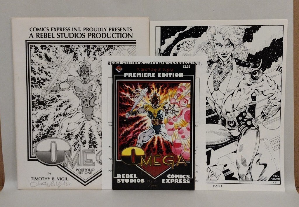 Omega (1987) Portfolio SIGNED 563/1000 TIM VIGIL Paul Martin Complete W Comic