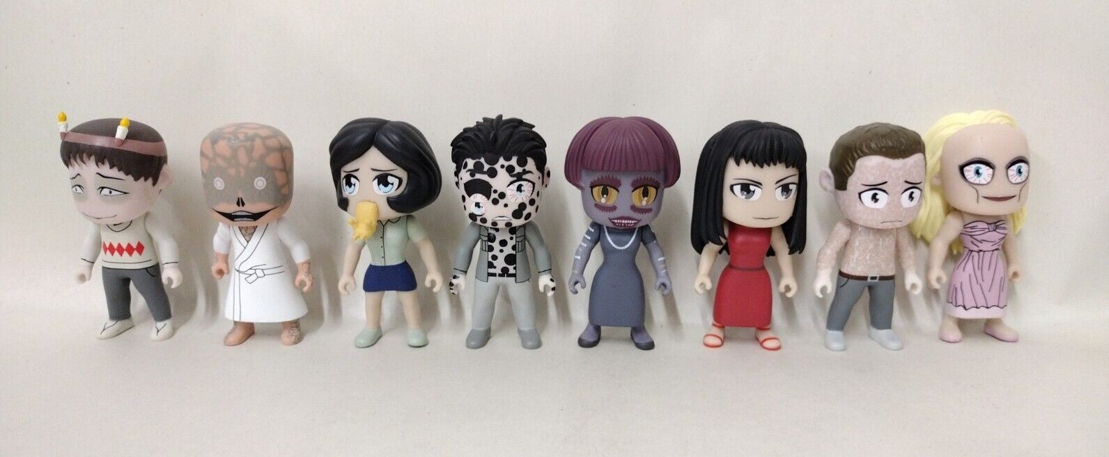 Junji Ito Collection Kawaii Titans 3” Figures Complete Set of 8 Unused Spirals