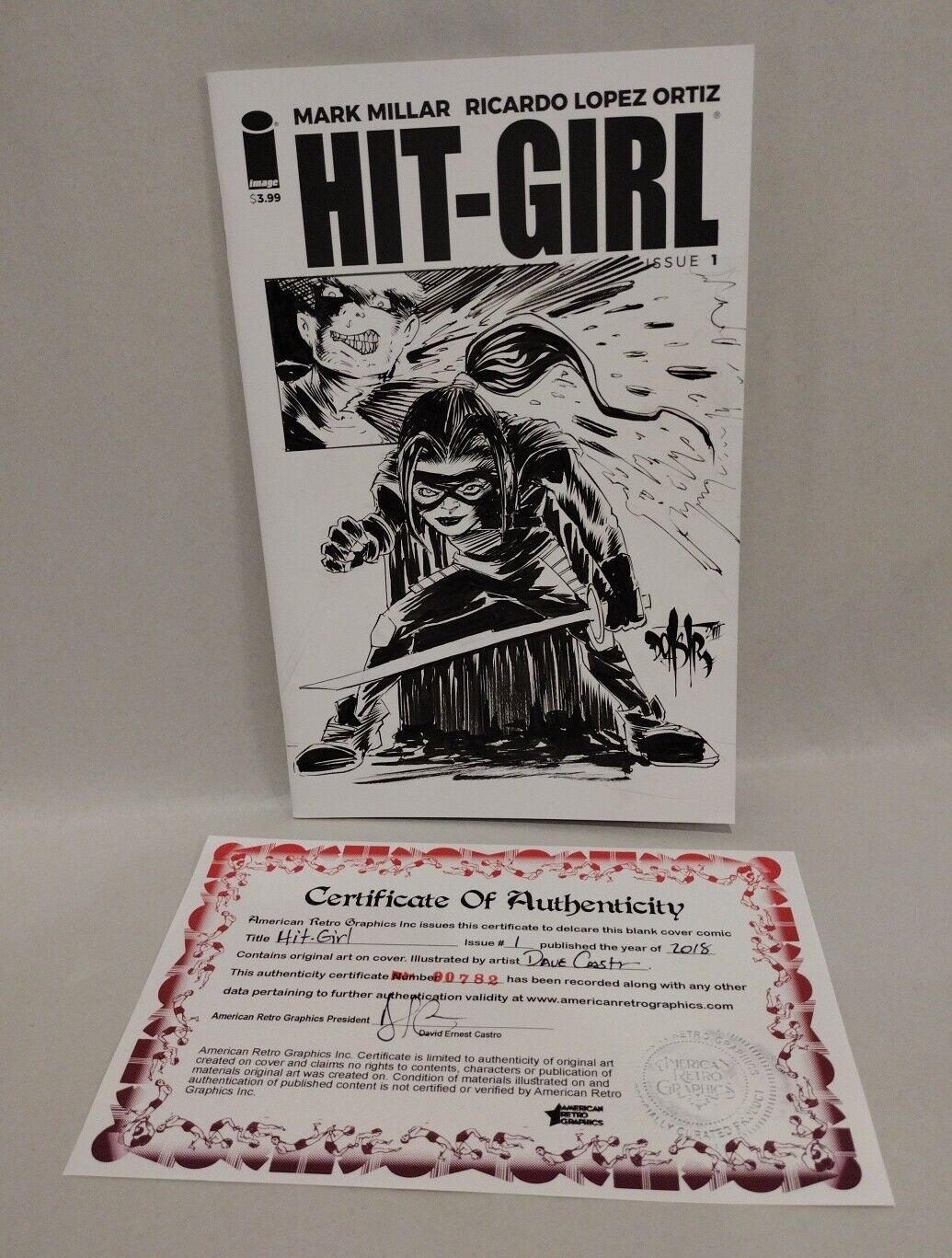 Hit Girl #1 (2019) Image Comic Sketch Cover Variant W Original Dave Castr Art