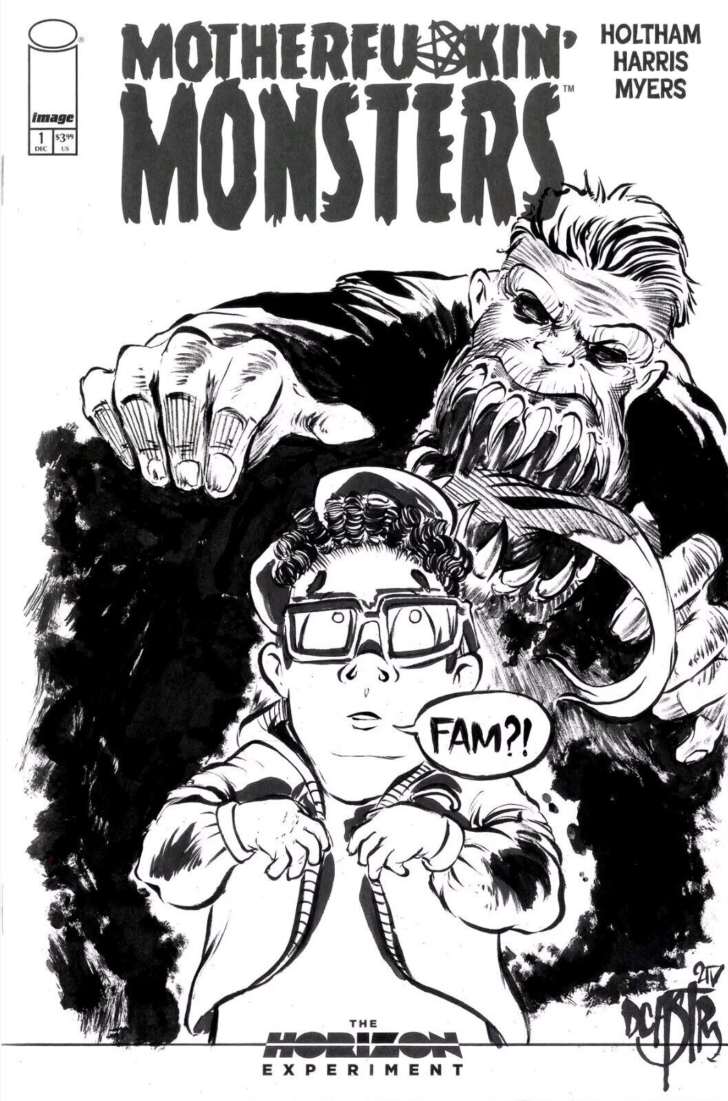 Mother Fu*kin Monsters #1 Image Comic Sketch Variant W Original DCastr Art