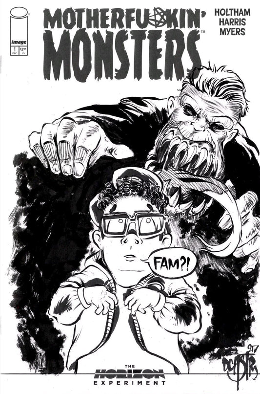 Mother Fu*kin Monsters #1 Image Comic Sketch Variant W Original DCastr Art