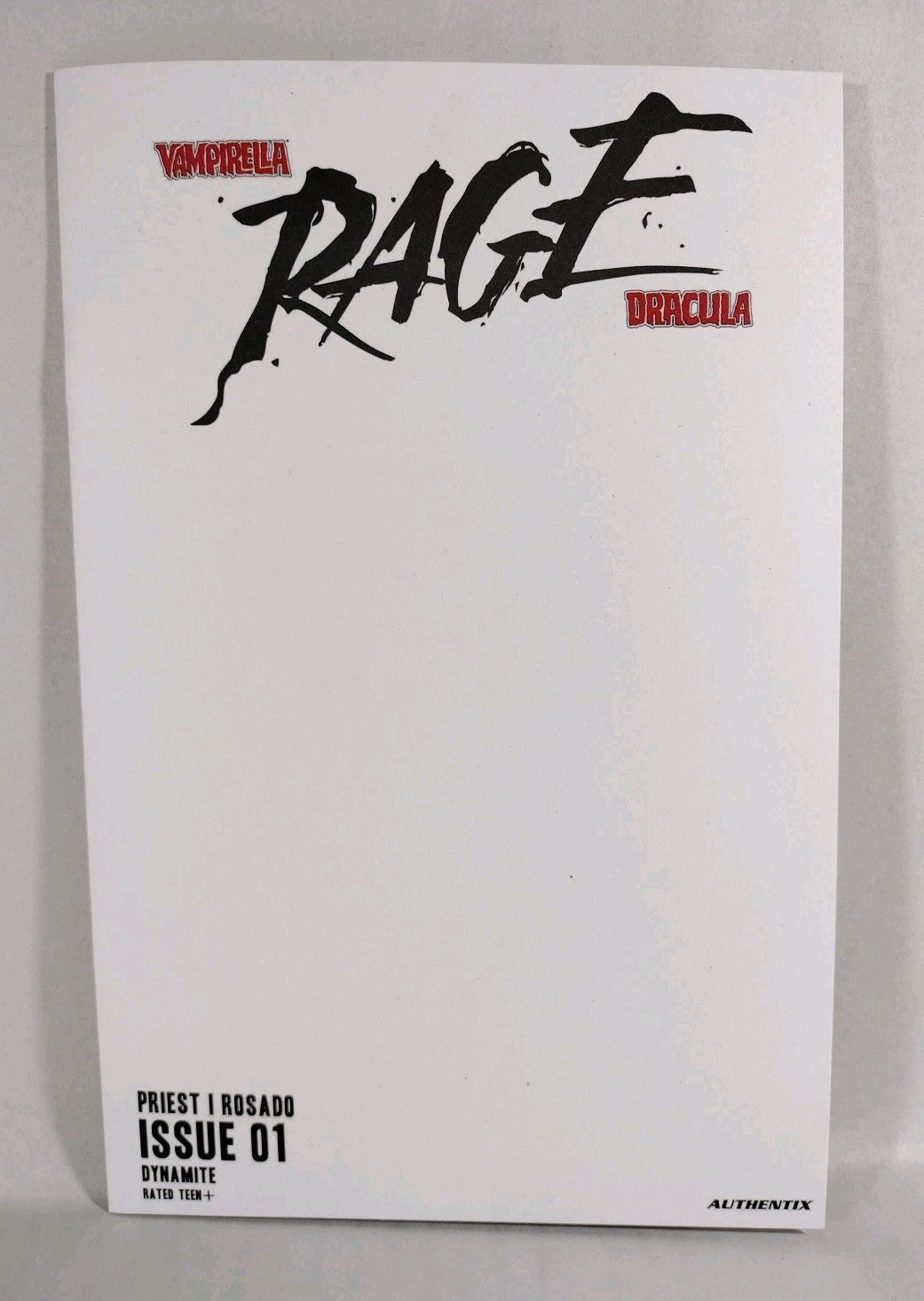Vampirella Dracula Rage #1 (2023) Dynamite Comic Blank Sketch Variant Cover NM