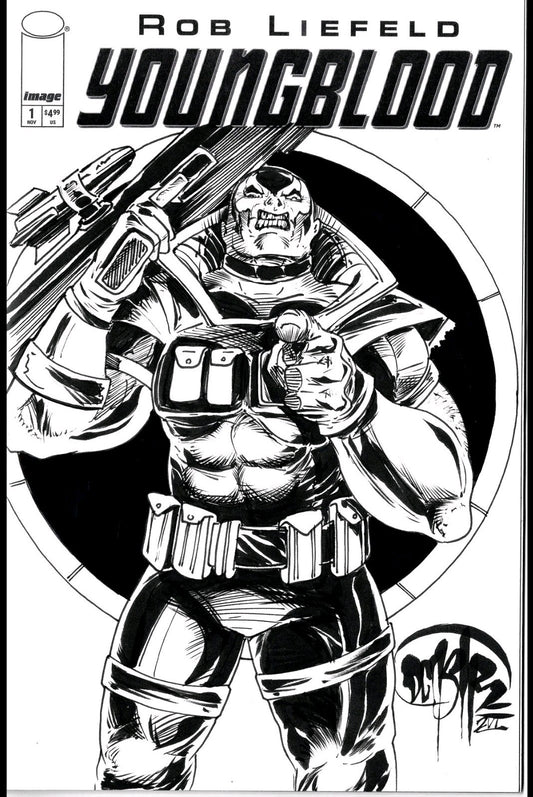 Youngblood #1 (2025) Image Sketch Cover Comic W Original Dave Castr Chapel Art