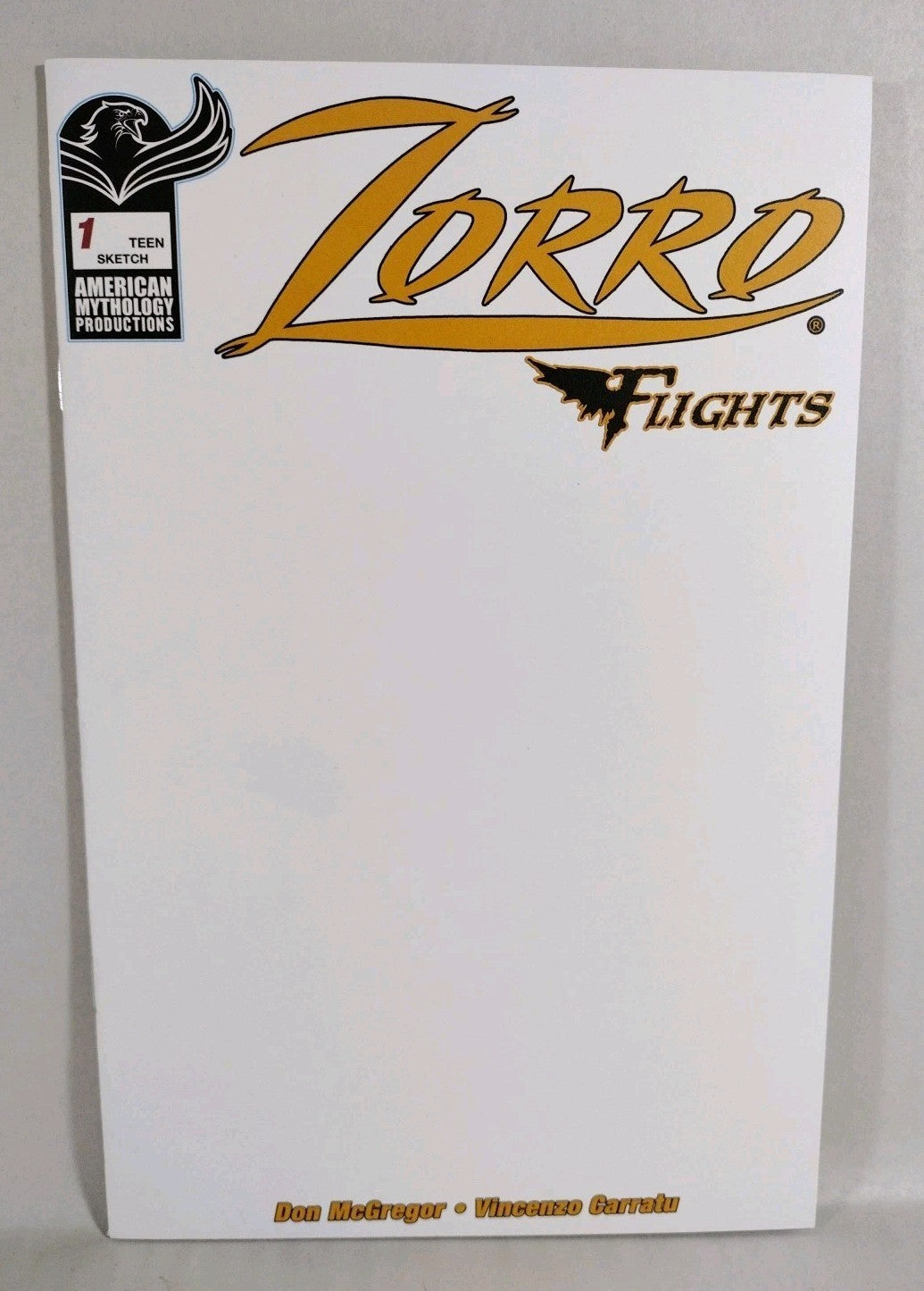 Zorro Flights #1 (2021) American Mythology Blank Sketch Cover Variant Comic NM