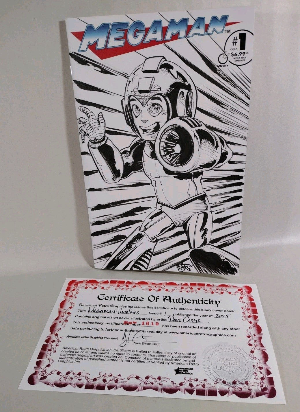 MegaMan Timelines #1 (2025) Udon Capcom Sketch Cover Comic W Original DCastr Art