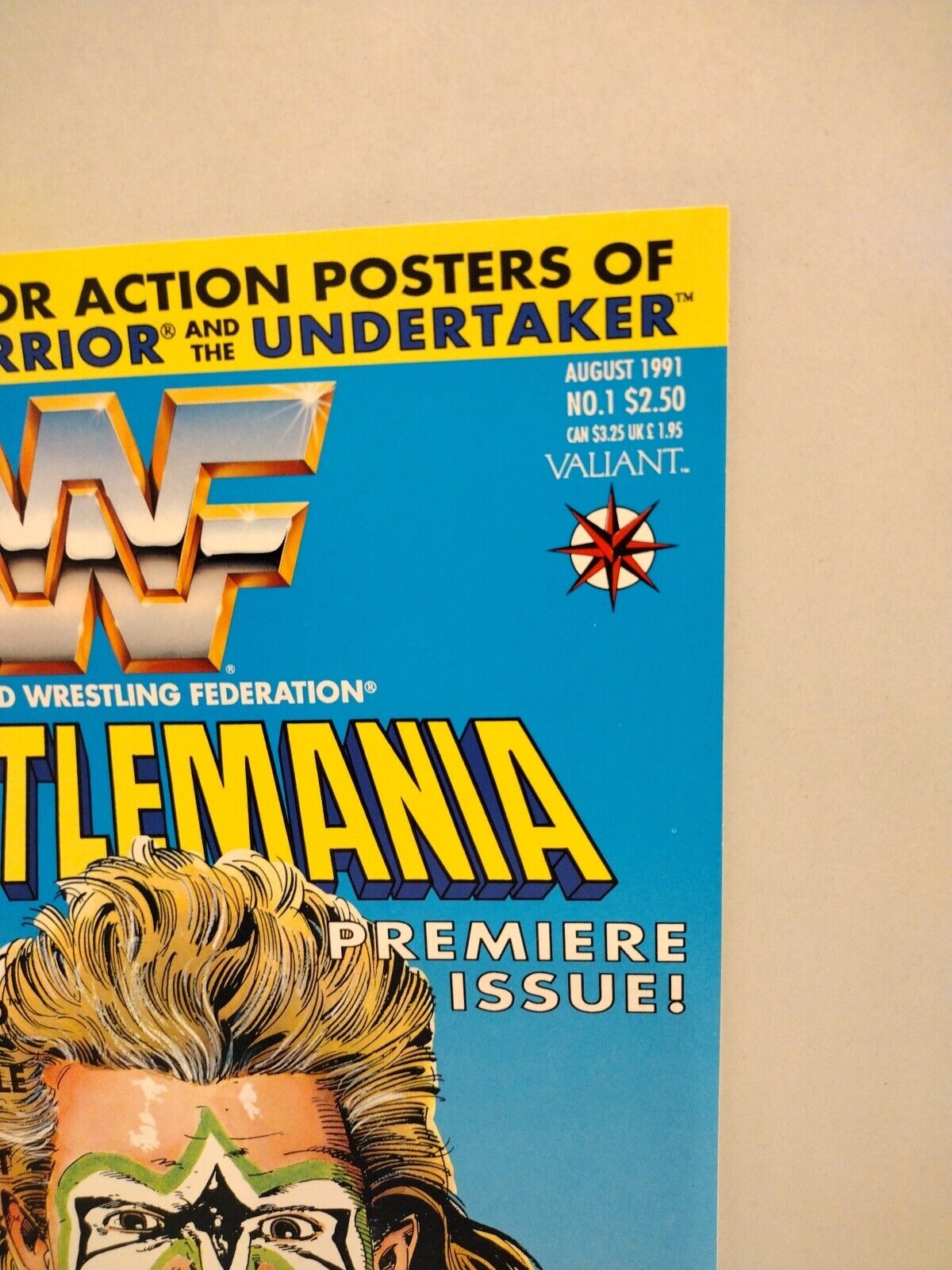 WWF Battlemania #1 (1991) Valiant Comic Complete w Poster & Inserts VF-NM WWE