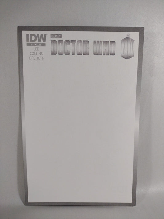Doctor Who #15 (2013) IDW Comic Blank Sketch Variant Cover Lee Collins New NM