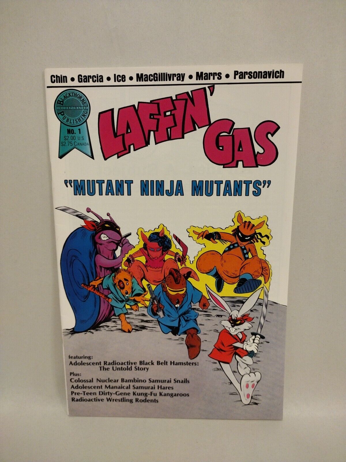 Laffin' Gas #1-5 7 (1986) Blackthorne Comic Parody Lot Cerebus Batman He-Man 