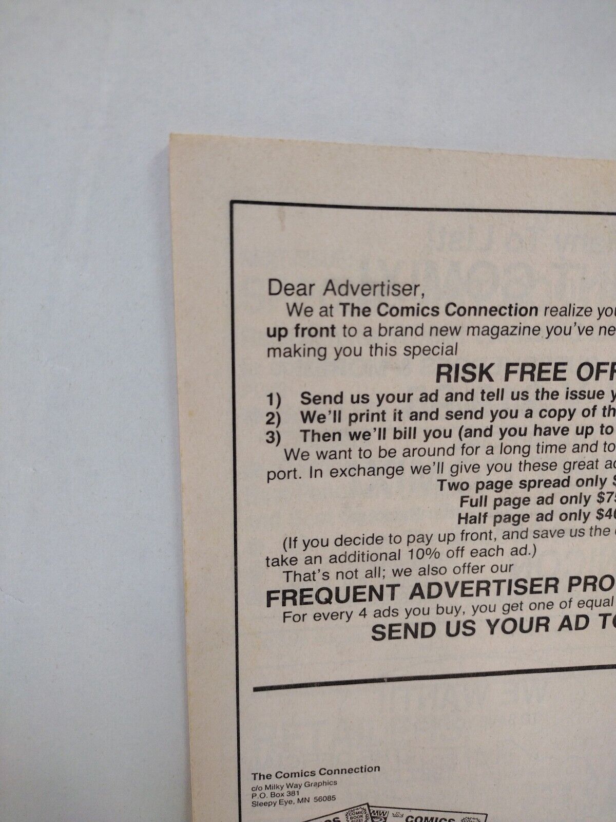 Fan Connection Special #1 (1987) Milky Way Graphics Fanzine John Byrne VF/NM