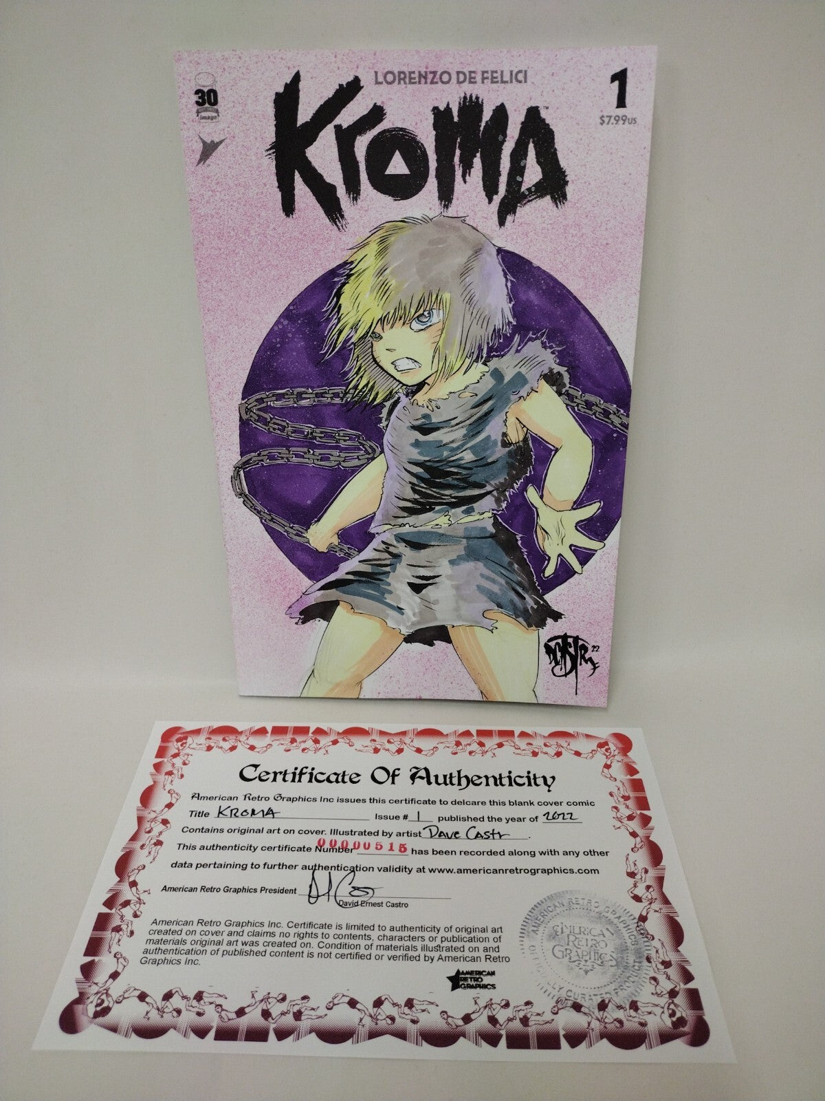 KROMA #1 (2022) De Felici Image Comic Sketch Cover Var w Original Dave Castr Art