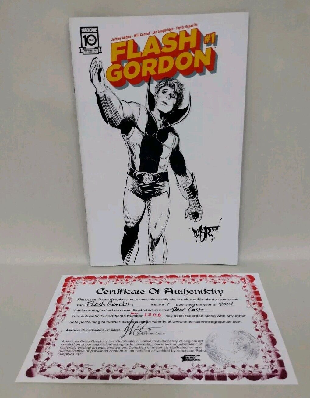 Flash Gordon #1 (2024) Mad Cave Sketch Error Variant Cover W Original DCastr Art