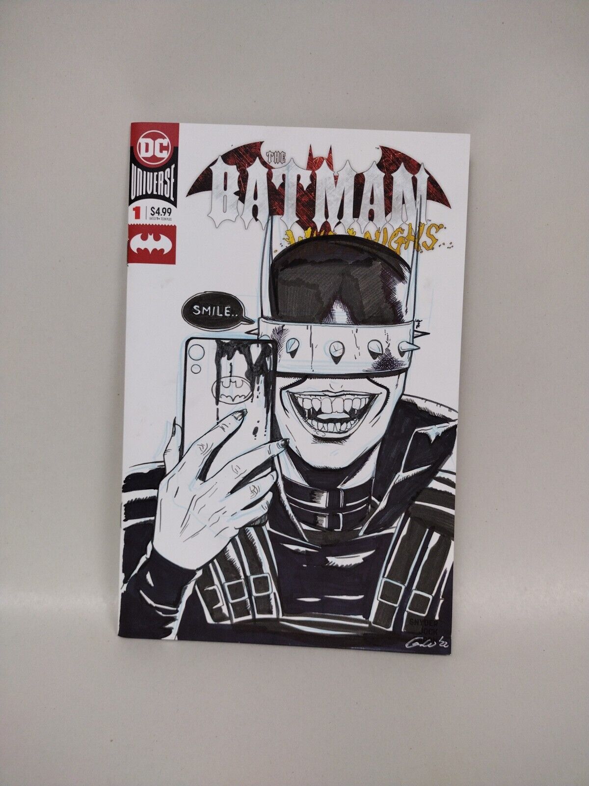 BATMAN WHO LAUGHS #1 (2019) Blank Cover Comic w Original BATMAN WHO LAUGHS Art 