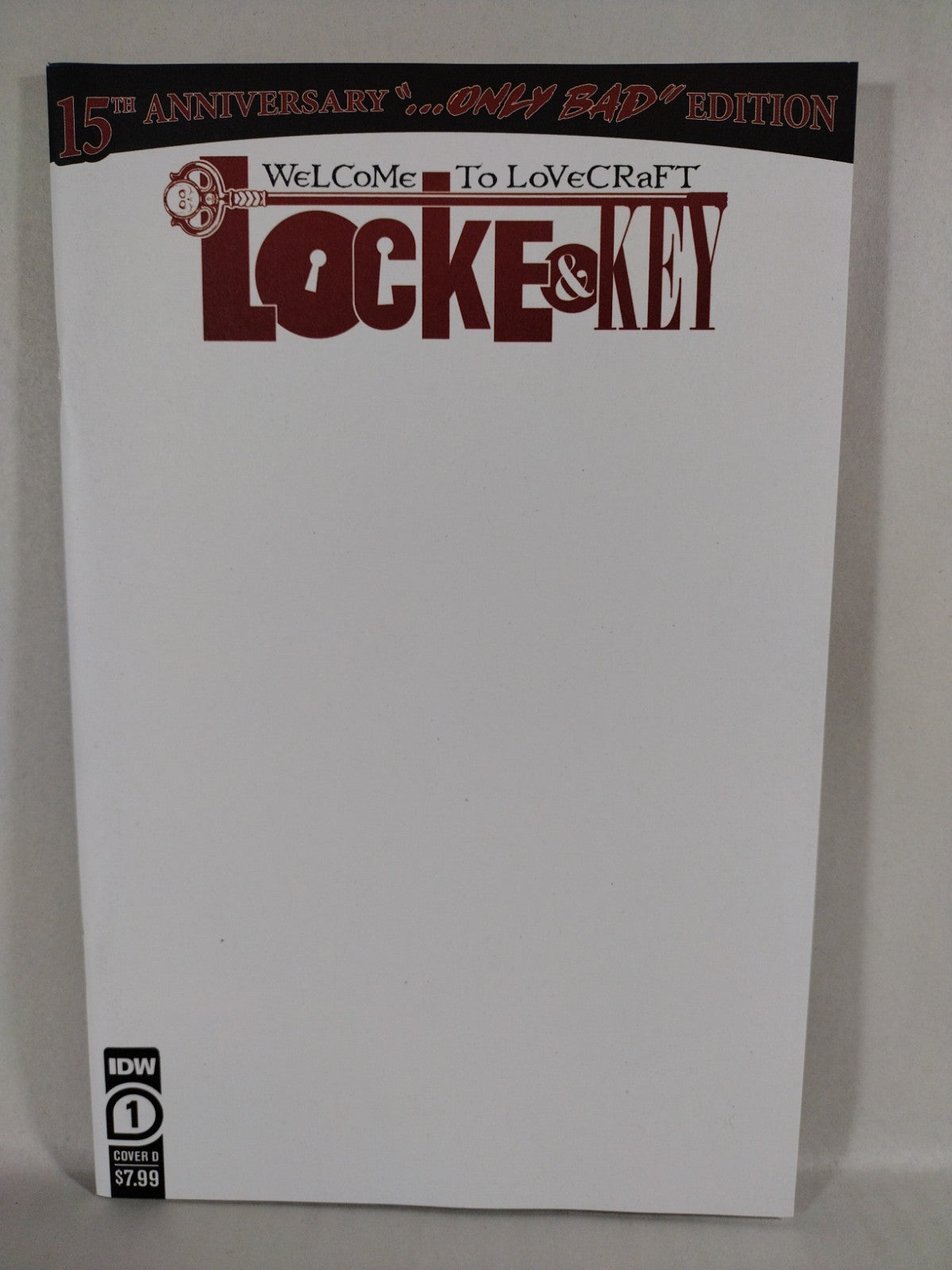 Locke & Key #1 2023 15th Anniversary Bad Only Edition Blank Sketch Cover Variant