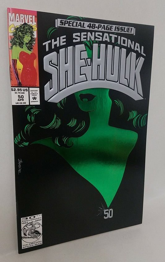 She-Hulk (1993) #50 Embossed Foil Cover Nm Bryne Hughes Mackie Hembeck +