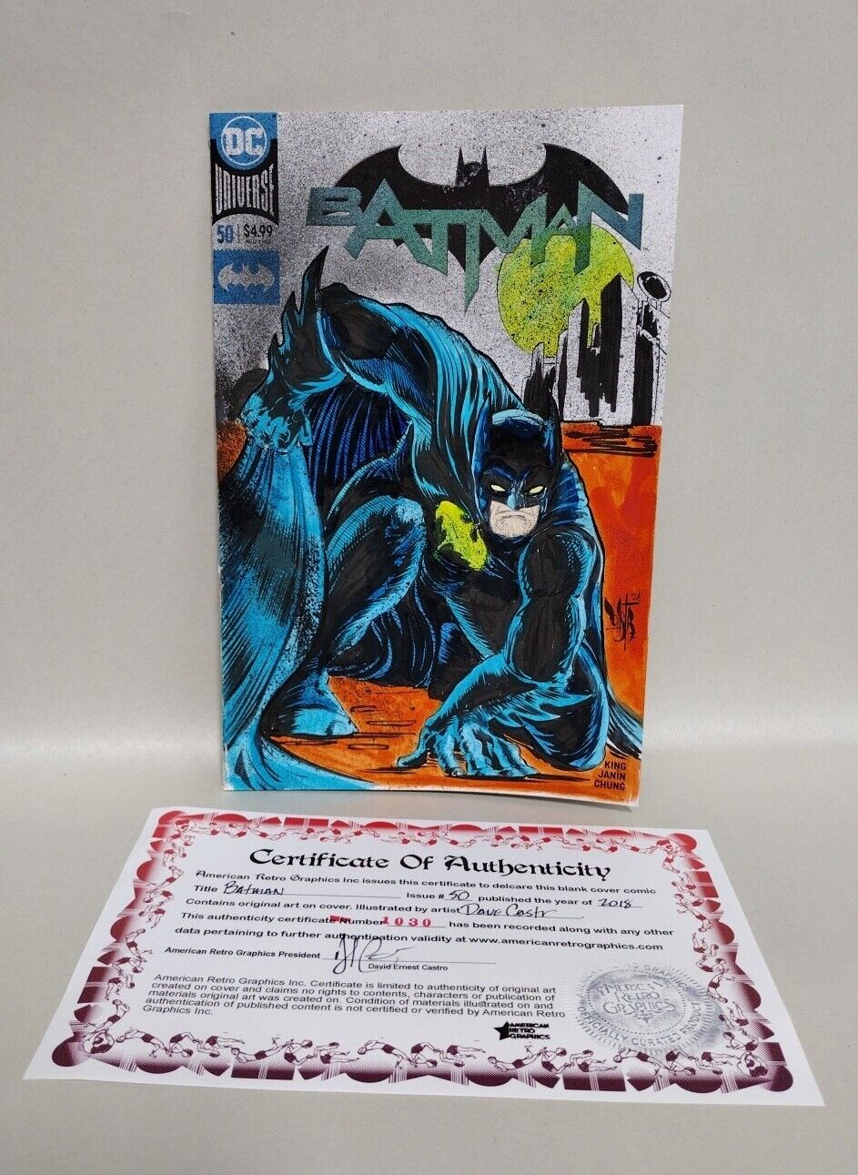 BATMAN #50 Blank Cover Variant Original DCastr Art COA