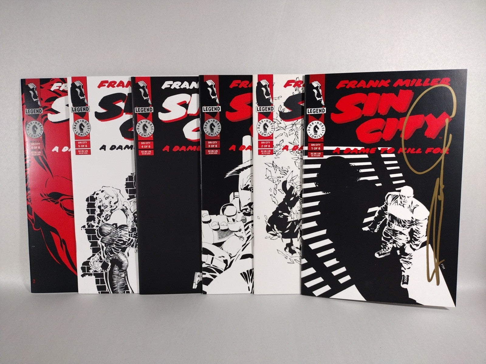 Sin City A Dame To Kill For (1993) Dark Horse Comic Set #1-6 Signed Frank Miller
