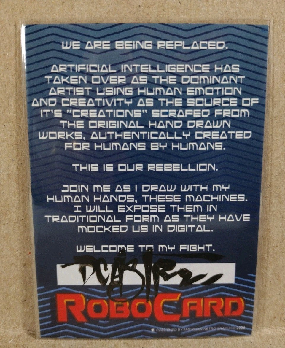 Robocard (2026) ARG Sketch Card W Original Dave Castr Triple Zero 0-0-0 Art