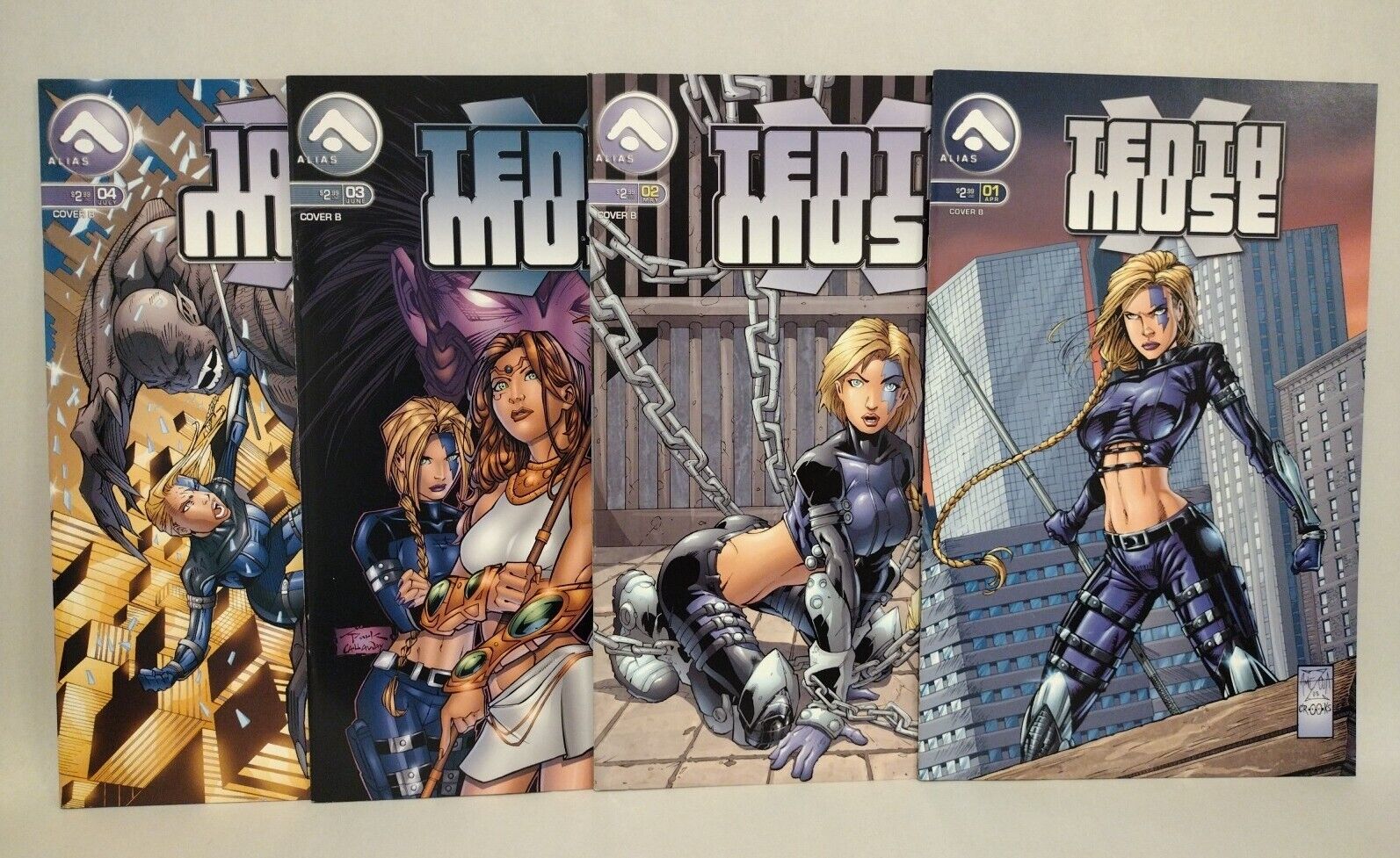 The Tenth Muse (2005) Alias Comic Lot Cover B Set #1 2 3 4 B Andy Park VF-NM