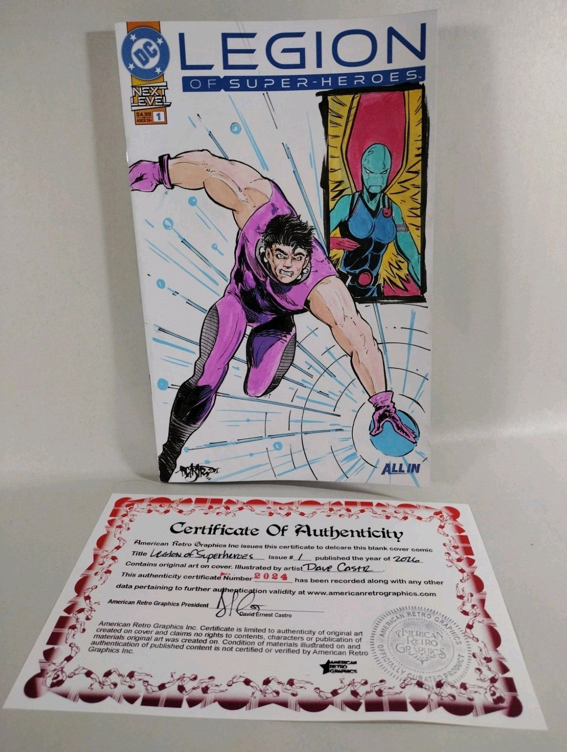 Legion Of Superheroes #1 (2026) DC Comic Sketch Cover W Original Dave Castr Art