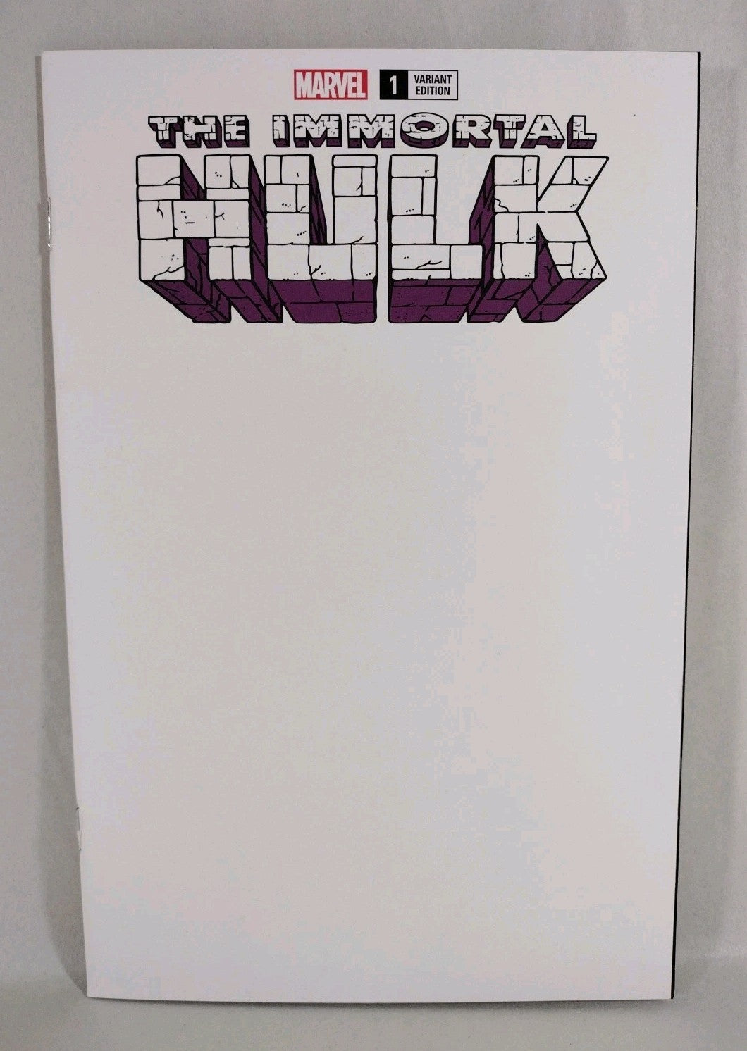 IMMORTAL HULK #1 (2018) Marvel Blank Sketch Variant Cover Comic New NM