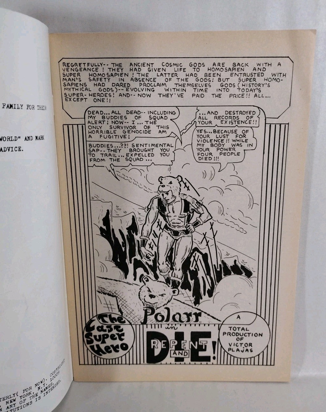 Last Super Hero #1 (1987) Victor Comics Victor Plajas Underground FN